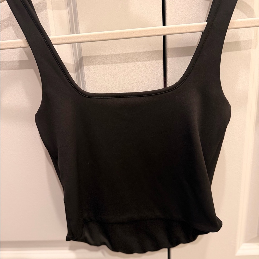 Black Cropped Structured Top - image 5